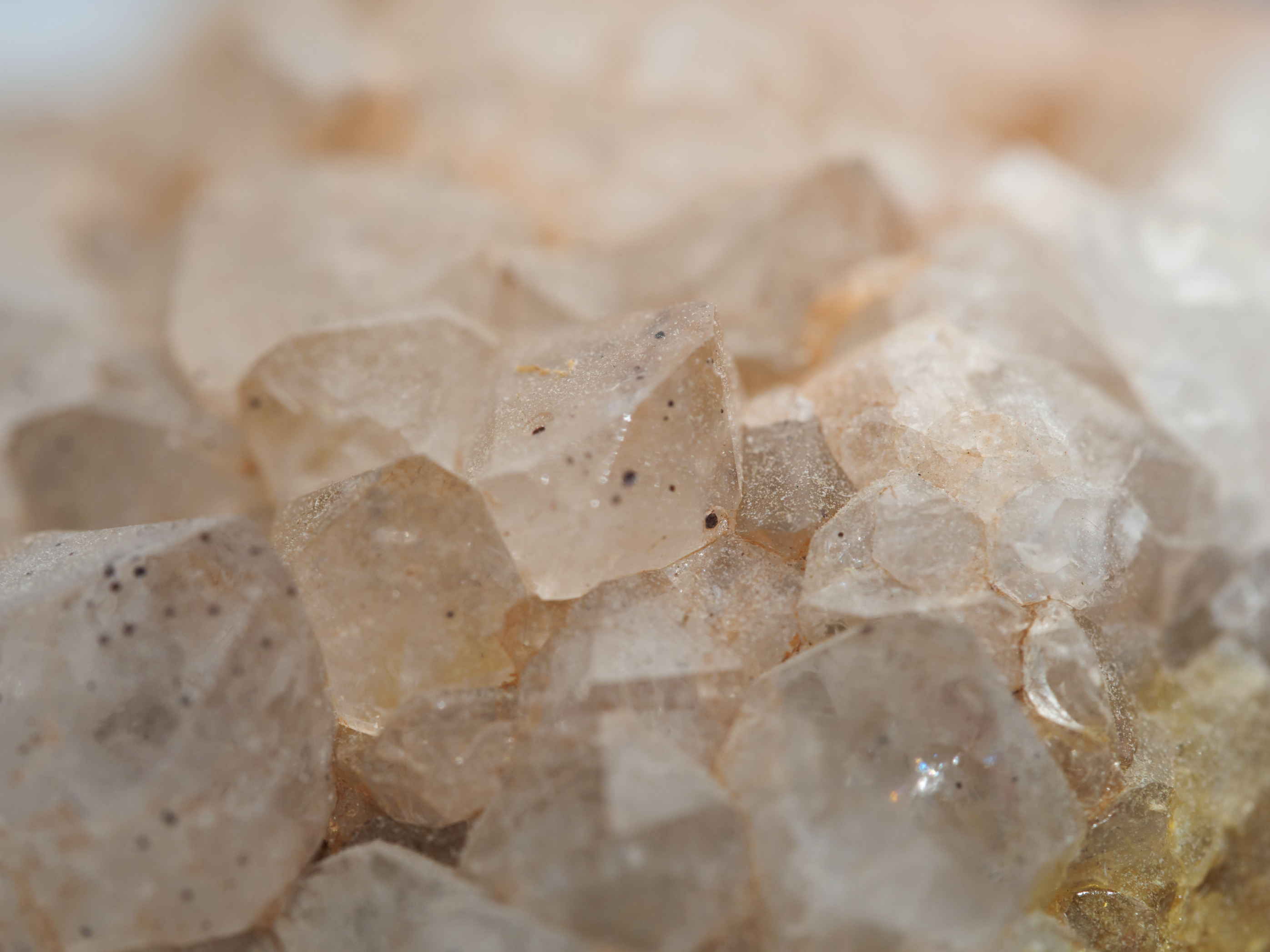 close up of quartz crystals